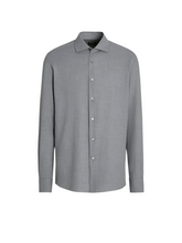 Zegna gray button up shirt